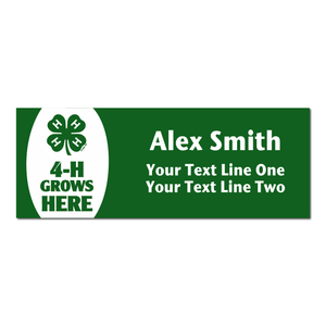 4-H Name Tag - 4-H Grows Here