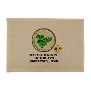 BSA Troop Patrol Patch Flag with Moose Patrol Patch