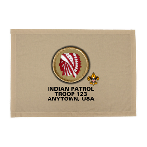 BSA Troop Patrol Patch Flag with Native American Patrol Patch