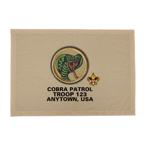BSA Troop Patrol Patch Flag with Cobra Patrol Patch