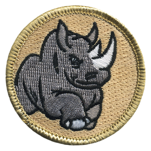 Rhino Scout Patrol Patch - embroidered 2 inch round Rhino Scout Patrol Patch - embroidered 2 inch round