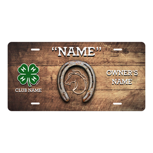 4-H Stall Tag - Horse Shoe Design 4-H Stall Tag - Horse Shoe Design