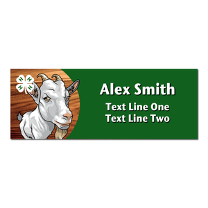 4-H Name Tag – Billy Goat With Green Background (Cherry Wood) 4-H Name Tag – Billy Goat With Green Background (Cherry Wood)