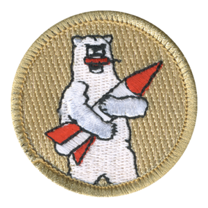 Polar Bear Rocket Patrol Patch - embroidered 2 in round