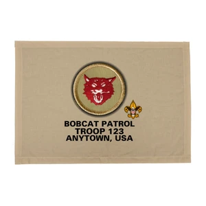Troop Patrol Flag with Bobcat Patrol and Scouting America logo