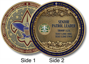 Senior Patrol Leader Coin Front and Back