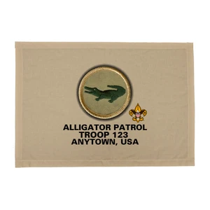 Troop Patrol Flag with Alligator Patrol and Scouting America logo