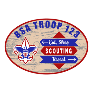 Scouts BSA Troop Sticker 8 pack - Dirt Splatter Design