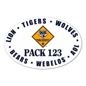 Cub Scout Ranks in Oval Magnet Cub Scout Ranks in Oval Magnet