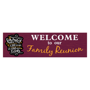 Family Reunion Vinyl Banner - Where Life Begins Family Reunion Vinyl Banner - Where Life Begins