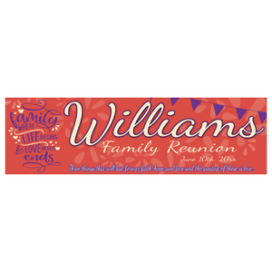 Family Reunion Custom Vinyl Banner SP8776 - Where Life Begins Family Reunion Custom Vinyl Banner SP8776 - Where Life Begins