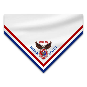 Eagle Scout Rank Embroidered Neckerchief with Eagle and Eagle Scout Rank Logo Eagle Scout Rank Embroidered Neckerchief with Eagle and Eagle Scout Rank Logo