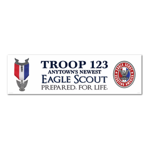 Eagle Scout Vinyl Banner with Eagle Scout Medal & Eagle Scout Badge - 96x28