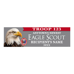Eagle Scout Banner with Scouting America Trademark (28" Tall x 96" wide Banner)