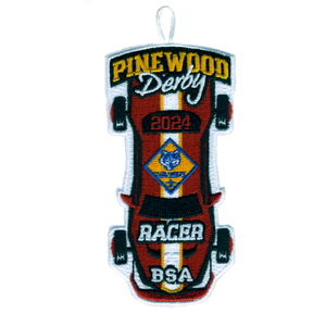 2024 Pinewood Derby Embroidered Patch - Cub Scout Racer 2024 Pinewood Derby Embroidered Patch - Cub Scout Racer