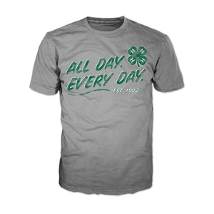 4-H Graphic Tee – All Day Every Day - Grey