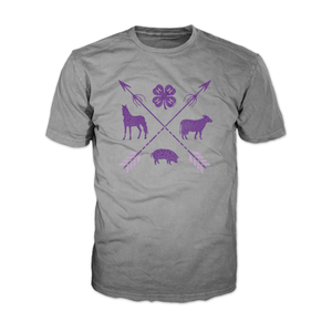 4-H Graphic Tee – Crossed Arrows - Sport Grey