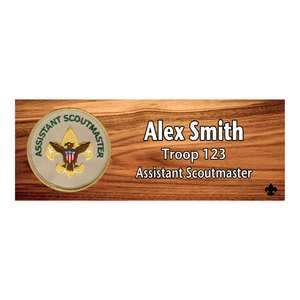 Assistant Scoutmaster Emblem Name Tag (Cherry) Assistant Scoutmaster Emblem Name Tag (Cherry)