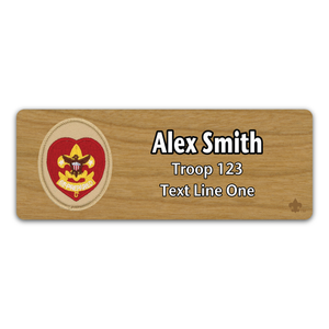 Life Scout Rank Emblem Name Tag (Cherry)