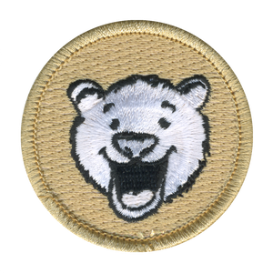 Happy White Bear Patrol Patch - embroidered 2 in round Happy White Bear Patrol Patch - embroidered 2 in round