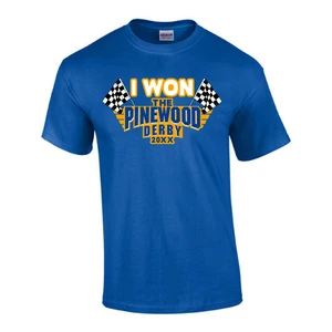 I Won the Pinewood Derby Scout Graphic Tee - Royal Blue