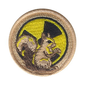 Atomic Squirrels Patrol Patch - embroidered 2 in round
