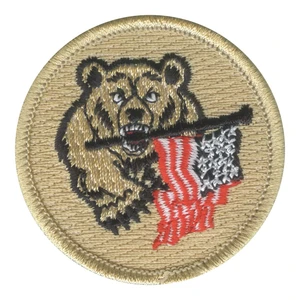 American Grizzly Patrol Patch - embroidered 2 in round