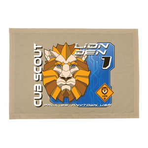 Cub Scout Pack Den Flag with Lion and Lion Insignia Cub Scout Pack Den Flag with Lion and Lion Insignia