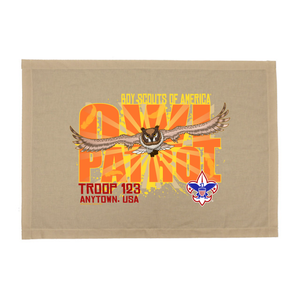 Troop Patrol Flag with Owl Patrol and Scouting America logo