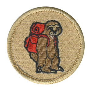 Sloth Hiking Team Patrol Patch - embroidered 2 in round