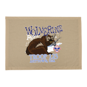BSA Emblem Troop Patrol Flag with Wolverine Patrol Design BSA Emblem Troop Patrol Flag with Wolverine Patrol Design