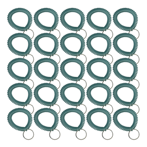 Translucent Glow in the Dark Wrist Coils with Steel Key - 25 Pack Translucent Glow in the Dark Wrist Coils with Steel Key - 25 Pack