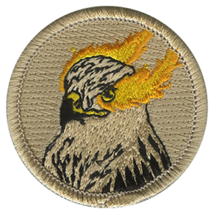 Flaming Falcon Scout Patrol Patch - embroidered 2 inch round by ClassB Flaming Falcon Scout Patrol Patch - embroidered 2 inch round by ClassB