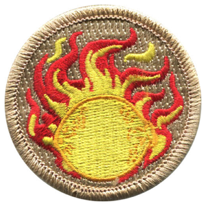 Flaming Lemon Scout Patrol Patch - embroidered 2 inch round by ClassB Flaming Lemon Scout Patrol Patch - embroidered 2 inch round by ClassB