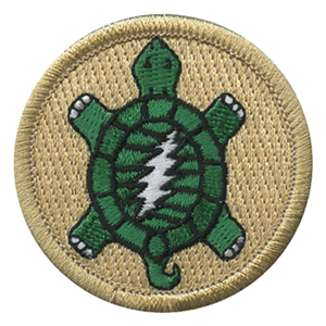 Lightning Turtle Scout Patrol Patch - embroidered 2 inch round by ClassB Lightning Turtle Scout Patrol Patch - embroidered 2 inch round by ClassB