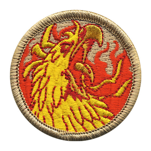 Phoenix Head Scout Patrol Patch - embroidered 2 inch round by ClassB