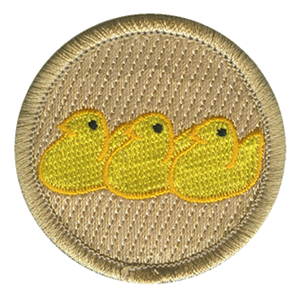 Marshmallow Chicks Scout Patrol Patch - embroidered 2 inch round by ClassB Marshmallow Chicks Scout Patrol Patch - embroidered 2 inch round by ClassB
