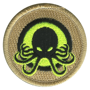 Radioactive Octopus Scout Patrol Patch - embroidered 2 inch round by ClassB Radioactive Octopus Scout Patrol Patch - embroidered 2 inch round by ClassB