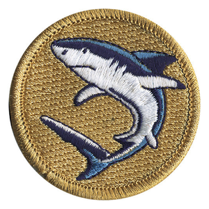 Premium Shark Scout Patrol Patch - embroidered 2 inch round by ClassB