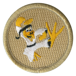 KungFu Chicken Scout Patrol Patch - embroidered 2 inch round by ClassB KungFu Chicken Scout Patrol Patch - embroidered 2 inch round by ClassB