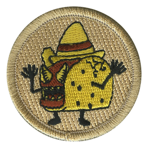 Raging Tacos Scout Patrol Patch - embroidered 2 inch round by ClassB Raging Tacos Scout Patrol Patch - embroidered 2 inch round by ClassB