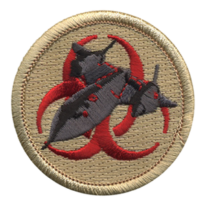 Atomic Blackbird Scout Patrol Patch - embroidered 2 inch round by ClassB Atomic Blackbird Scout Patrol Patch - embroidered 2 inch round by ClassB