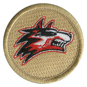 Fire Wolf Scout Patrol Patch - embroidered 2 inch round by ClassB Fire Wolf Scout Patrol Patch - embroidered 2 inch round by ClassB