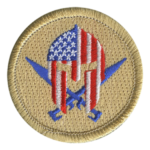 Patriot Warrior Scout Patrol Patch - embroidered 2 inch round by ClassB Patriot Warrior Scout Patrol Patch - embroidered 2 inch round by ClassB