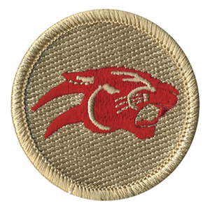 Red Panther Scout Patrol Patch - embroidered 2 inch round by ClassB Red Panther Scout Patrol Patch - embroidered 2 inch round by ClassB