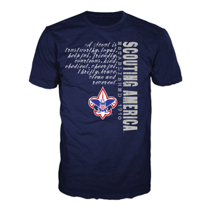 Scouts BSA Graphic Tee With Scout Law Design - Cotton Scouts BSA Graphic Tee With Scout Law Design - Cotton