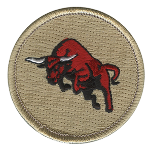 Running Bull Scout Patrol Patch - embroidered 2 inch round by ClassB Running Bull Scout Patrol Patch - embroidered 2 inch round by ClassB