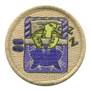 Napping Turtle Scout Patrol Patch - embroidered 2 inch round by ClassB Napping Turtle Scout Patrol Patch - embroidered 2 inch round by ClassB