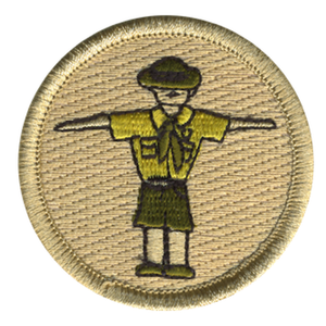 T Pose Scout Patrol Patch - embroidered 2 inch round by ClassB T Pose Scout Patrol Patch - embroidered 2 inch round by ClassB