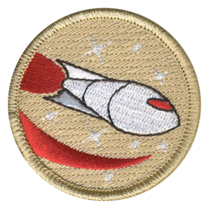 Space Rocket Scout Patrol Patch - embroidered 2 inch round by ClassB Space Rocket Scout Patrol Patch - embroidered 2 inch round by ClassB